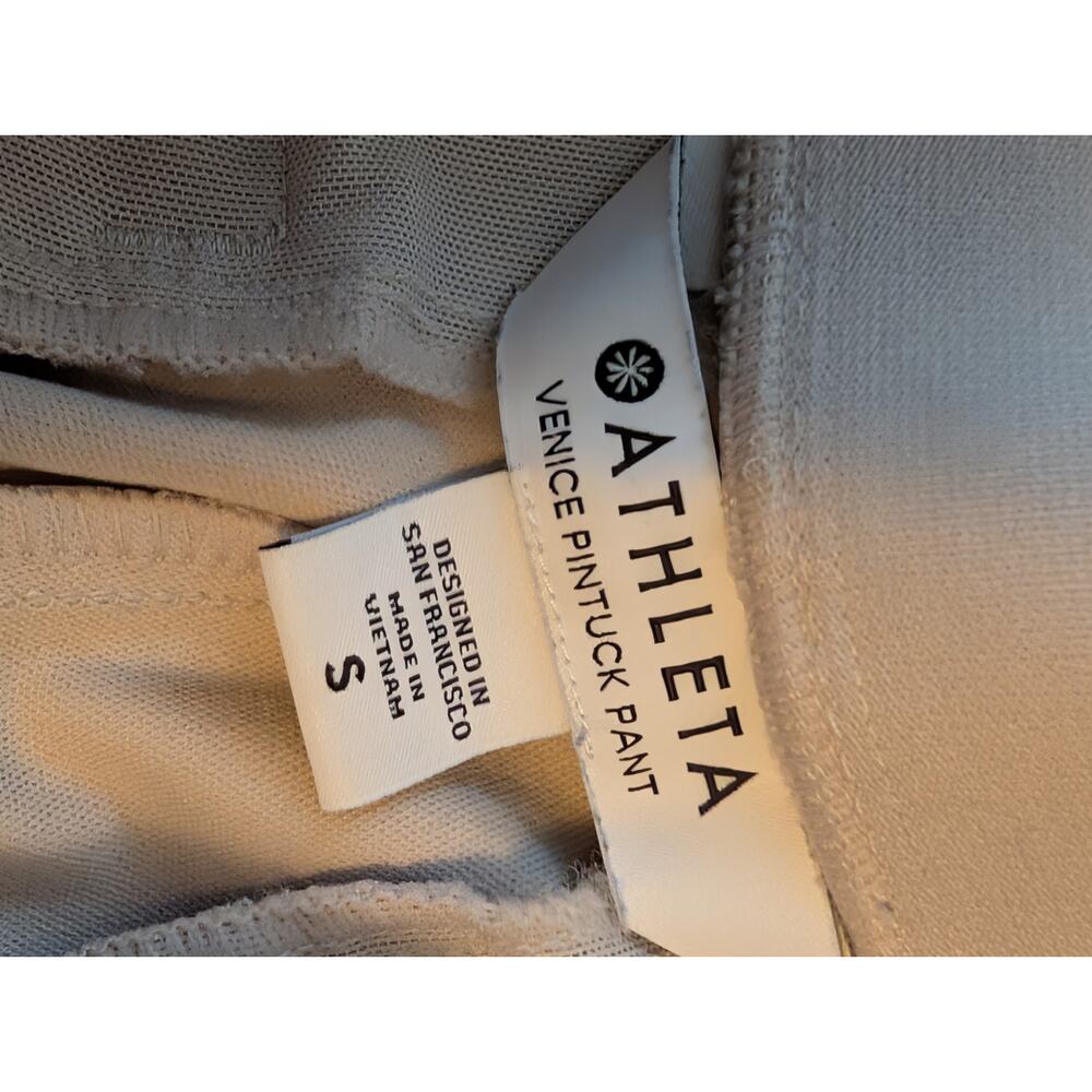Athleta Venice Pintuck Jogger Pant - Size Small - High Rise Light Gray - Picture 8 of 9